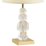 Настольная лампа с абажуром и основанием из хрусталя Neri Crystal Cubes Gold Table Lamp варинант исполнения - 2 | Loft Concept в Челябинске