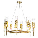 Люстра подвесная круглая с 8-ю цилиндрическими плафонами из стекла LIAISON варинант исполнения - 4 | Loft Concept в Челябинске