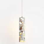 Подвесной светильник с цилиндрическим белым бетонным плафоном Terrazzo Light варинант исполнения - 1 | Loft Concept в Челябинске