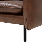 Трехместный кожаный диван на ножках темно-коричневый Tailler Sofa Brown варинант исполнения - 4 | Loft Concept в Челябинске