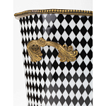 Фарфоровое кашпо Black and white square варинант исполнения - 5 | Loft Concept в Челябинске