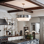 Люстра круглая с подвесками из текстурированного стекла молочного цвета Hinkley варинант исполнения - 8 | Loft Concept в Челябинске