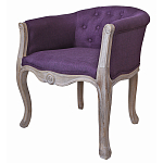 Кресло низкое в стиле прованс Louis French Armchair purple flax варинант исполнения - 1 | Loft Concept в Челябинске
