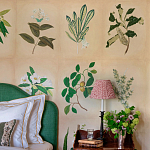 Обои ручная роспись Botanical Studies Linnaeus colourway варинант исполнения - 5 | Loft Concept в Челябинске