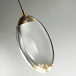 Подвесной светильник с плафоном в форме капли Crystal Transparent Drop варинант исполнения - 2 | Loft Concept в Челябинске