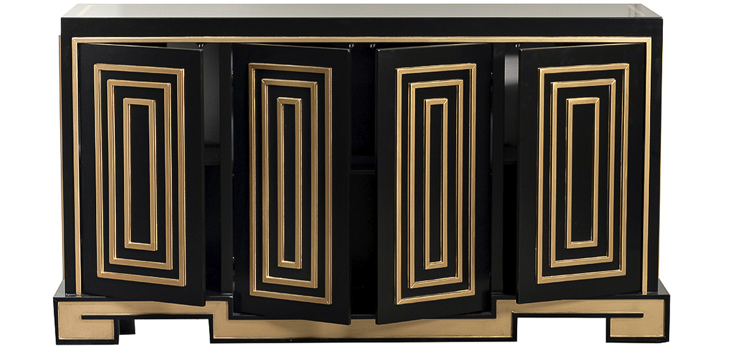 Комод в стиле арт-деко Meandro Chest of drawers Черный Комод в стиле арт-деко Meandro Chest of drawers Черный - Loft-Concept в Челябинске