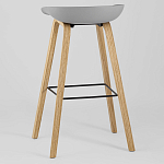 Барный стул на ножках из натурального дерева Boras Grey варинант исполнения - 5 | Loft Concept в Челябинске