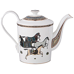 Чайный сервиз из фарфора с изображением лошадей на 6 персон 15 предметов Porcelain Horse Set  варинант исполнения - 2 | Loft Concept в Челябинске