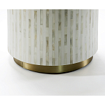 Круглый приставной столик с инкрустацией RADIAL BONE INLAY SIDE TABLE варинант исполнения - 2 | Loft Concept в Челябинске