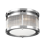 Потолочный светильник с цилиндрическим плафоном из рифленого прозрачного стекла Feiss варинант исполнения - 1 | Loft Concept в Челябинске