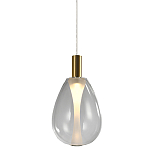 Подвесной светильник со стеклянным плафоном в форме капли NAOMI drop transparent glass варинант исполнения - 1 | Loft Concept в Челябинске