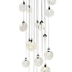 Каскадная люстра с плафонами в виде круглых пластин из хрусталя Esme Round Plates Chrome Chandelier 25 варинант исполнения - 2 | Loft Concept в Челябинске