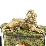 Настольный письменный набор из змеевика и бронзы с декором в виде льва Successful Leader варинант исполнения - 3 | Loft Concept в Челябинске