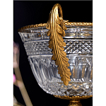 Чаша из прозрачного стекла с ручками и ободком из бронзы Eden Garden варинант исполнения - 3 | Loft Concept в Челябинске