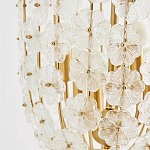 Подвесной светильник декорированный цветами из стекла Lightness of Flowers варинант исполнения - 2 | Loft Concept в Челябинске