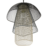 Подвесной светильник Black Grey Mesh Tube Lampshade Hanging Lamp варинант исполнения - 4 | Loft Concept в Челябинске