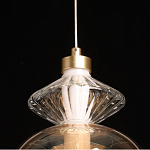 Подвесной светильник с вертикальной композицией из прозрачных и янтарных стеклянных шаров и ромбов Gabriel Scott Luna варинант исполнения - 19 | Loft Concept в Челябинске