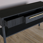 Дизайнерская Консоль с полкой и ящиком Primo Черный дуб варинант исполнения - 6 | Loft Concept в Челябинске