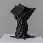 Скульптура «Окаменелый рост», Черный объект варинант исполнения - 2 | Loft Concept в Челябинске