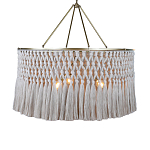 Люстра круглая плетеная с бахромой Wicker Tassel Chandelier варинант исполнения - 1 | Loft Concept в Челябинске
