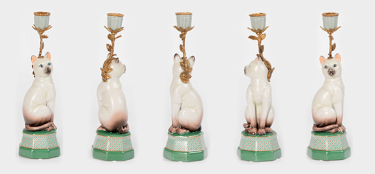 Подсвечник фигурка Кошка Candlestick cat Подсвечник фигурка Кошка Candlestick cat - Loft-Concept в Челябинске