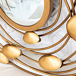 Зеркало в круглой раме украшенной раковинами с жемчугом Pearl in the Gleam варинант исполнения - 3 | Loft Concept в Челябинске