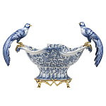 Фарфоровая чаша с птицами Blue and White варинант исполнения - 1 | Loft Concept в Челябинске