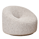 Кресло вращающееся круглой формы из серого шенилла Favorite Vacation Place варинант исполнения - 4 | Loft Concept в Челябинске