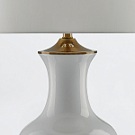 Настольная лампа белого цвета с фарфоровым основанием и латунными акцентами и тканевым абажуром Currey & Company варинант исполнения - 3 | Loft Concept в Челябинске