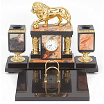 Настольный письменный набор из яшмы и долерита с декором виде льва Manager Organizer варинант исполнения - 1 | Loft Concept в Челябинске