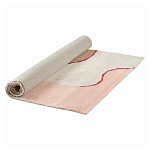 Ковер из хлопка с абстрактным принтом бежевого цвета Elysian Flow Blush варинант исполнения - 2 | Loft Concept в Челябинске