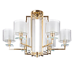 Люстра с 6-ю цилиндрическими плафонами из стекла Laurent варинант исполнения - 1 | Loft Concept в Челябинске