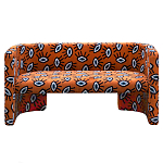 Акцентный Двухместный Диван Leela Оранжевый Орнамент варинант исполнения - 3 | Loft Concept в Челябинске