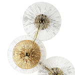 Бра с 4-мя плафонами в форме диска из рельефного коричневого стекла Decorative Four Glass Discs Wall Lamp варинант исполнения - 2 | Loft Concept в Челябинске