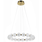 Светодиодная кольцевая люстра с круглыми плафонами Crystal Globule Chandelier варинант исполнения - 2 | Loft Concept в Челябинске