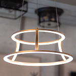 Люстра золотого цвета с 2-мя светодиодными кольцами Eurofase варинант исполнения - 8 | Loft Concept в Челябинске