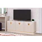 ТВ-тумба с 3-мя фактурными дверцами Satin Furniture варинант исполнения - 3 | Loft Concept в Челябинске