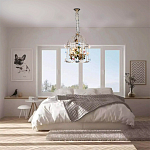 Люстра в виде клетки с цветами Flower Cell варинант исполнения - 4 | Loft Concept в Челябинске