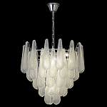 Люстра с подвесками из рифленного стекла в форме капель Textured Glass Chandelier варинант исполнения - 13 | Loft Concept в Челябинске