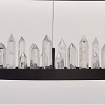 Люстра с двумя кольцами черного цвета с хрустальными элементами QUARTZ CRYSTAL варинант исполнения - 6 | Loft Concept в Челябинске