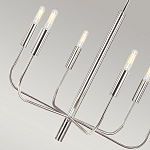 Люстра с 6-ю лампами на тонких изогнутых рожках в современном стиле Feiss варинант исполнения - 11 | Loft Concept в Челябинске