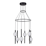 Люстра светодиодная с 6-ю сферическими стеклянными плафонами Splatter варинант исполнения - 3 | Loft Concept в Челябинске