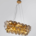 Люстра с круглыми стеклянными подвесками Cardiel Amber Glass Chandelier варинант исполнения - 2 | Loft Concept в Челябинске