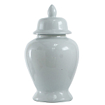 Ваза белая с крышкой однотонная Chinoiserie Ceramics варинант исполнения - 1 | Loft Concept в Челябинске