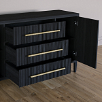 Буфет Primo с тремя ящиками и двумя фасадами Черный дуб варинант исполнения - 4 | Loft Concept в Челябинске