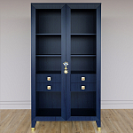 Дизайнерский шкаф витрина Elsa Dreams Blue с 4-мя ящиками варинант исполнения - 1 | Loft Concept в Челябинске