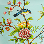 Настольная лампа голубая с изображением птиц Slip Away варинант исполнения - 6 | Loft Concept в Челябинске