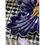 Менажница темно-синяя фарфоровая с бронзовой фигуркой ангела Eden Garden варинант исполнения - 4 | Loft Concept в Челябинске