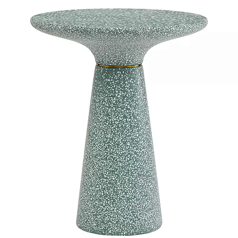Кофейный столик круглый Stone Base Зеленый Черный Кофейный столик круглый Stone Base Зеленый Черный в Челябинске | Loft Concept