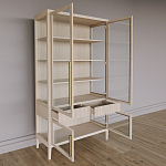 Витрина Primo со стеклянными фасадами и буфетом шпон Светлый дуб варинант исполнения - 4 | Loft Concept в Челябинске